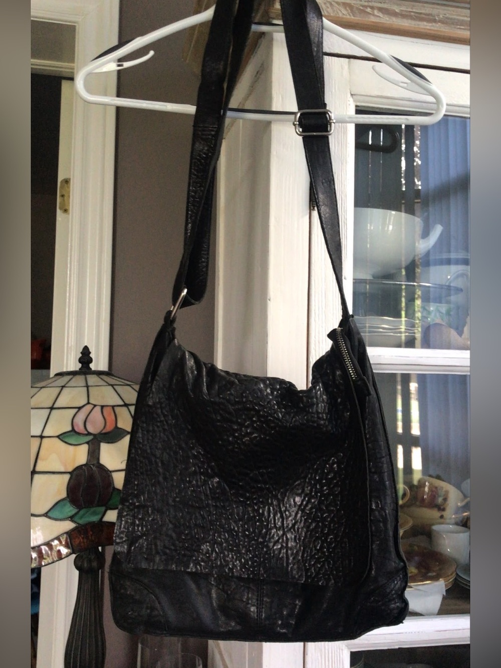 Maxon Collection Made in Italy 🇮🇹 Black Leather Shoulder Bag